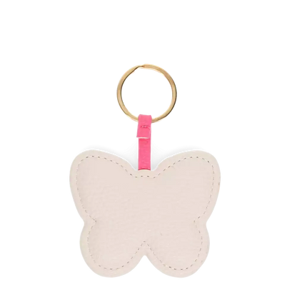 Butterfly Faux Leather Keyring