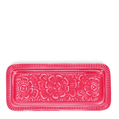 Rectangular Enamel Tray Vibrant Pink