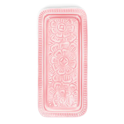 Rectangular Enamel Tray Pale Pink