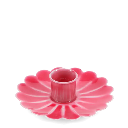 Flower Candle Holder Vibrant Pink