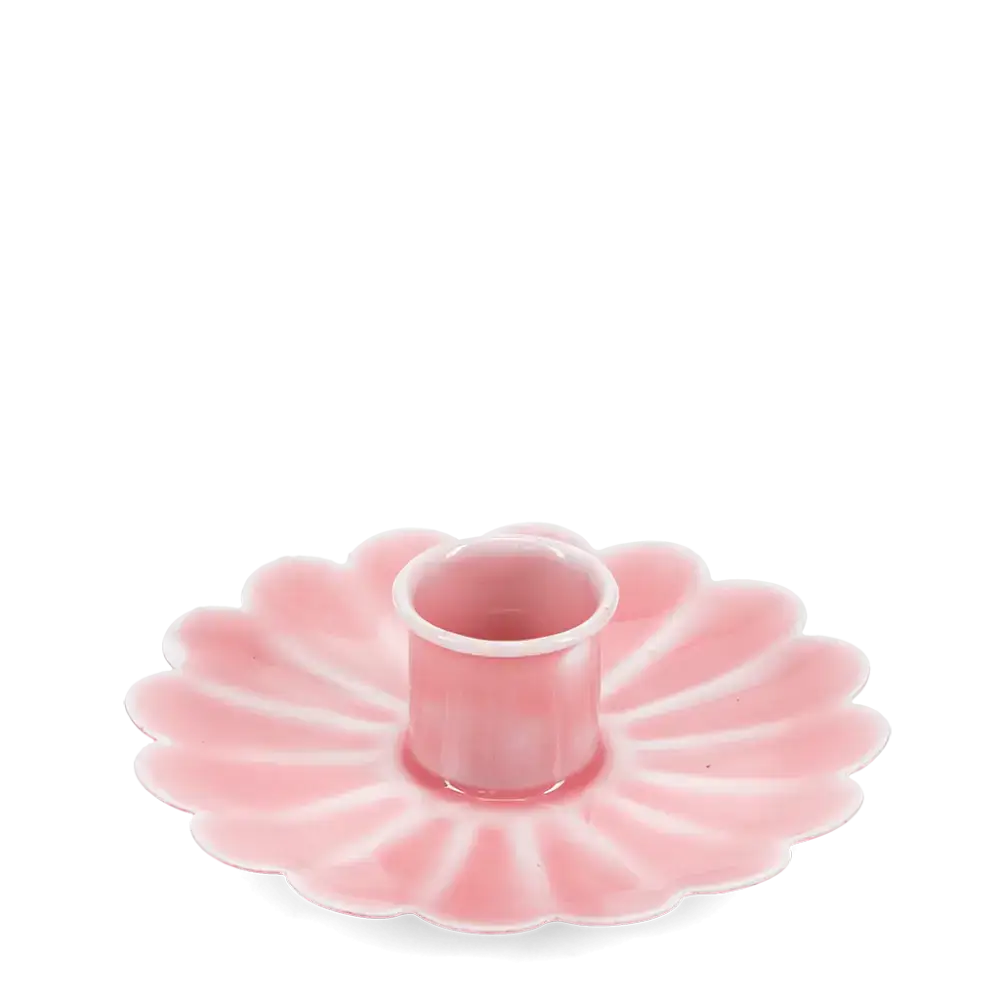 Flower Candle Holder Pale Pink