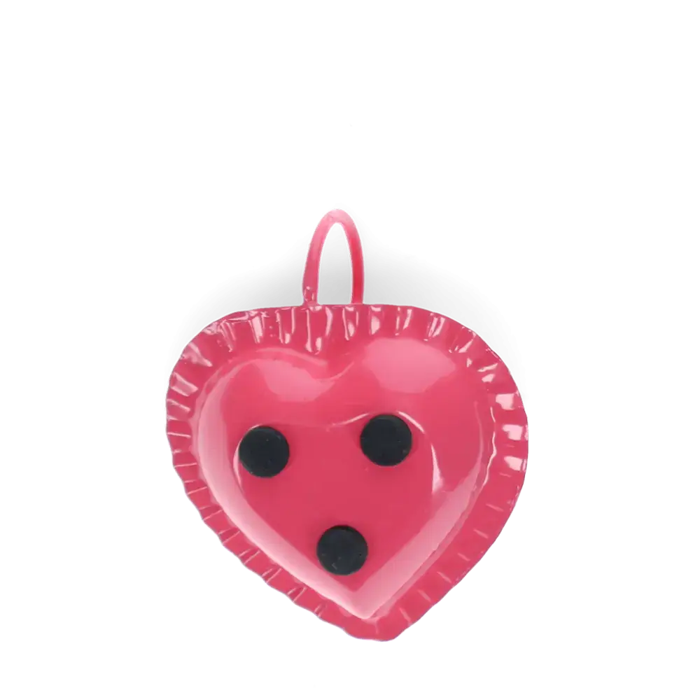 Heart Shaped Candle Holder Vibrant Pink