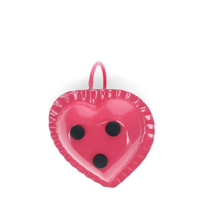 Heart Shaped Candle Holder Vibrant Pink