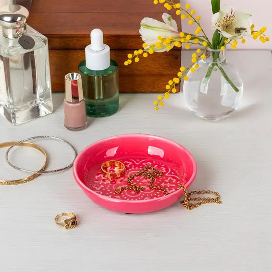 Vibrant Pink Trinket Dish