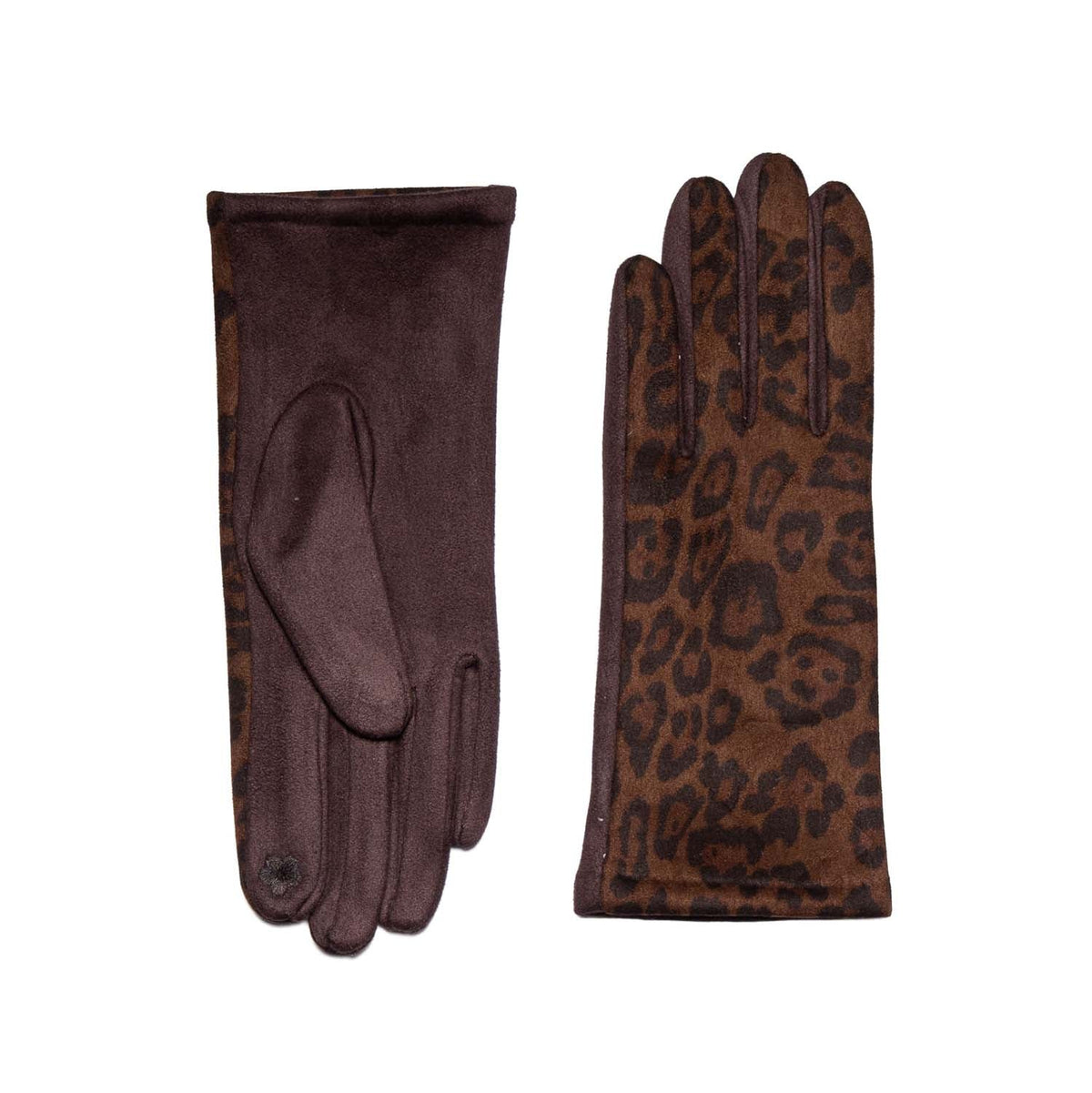 Animal Print Gloves - Chocolate