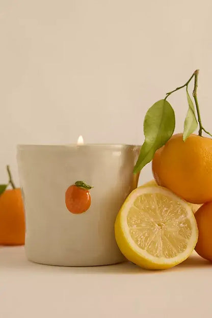 Bistro Orange Ceramic Candle - Citrus Spritz