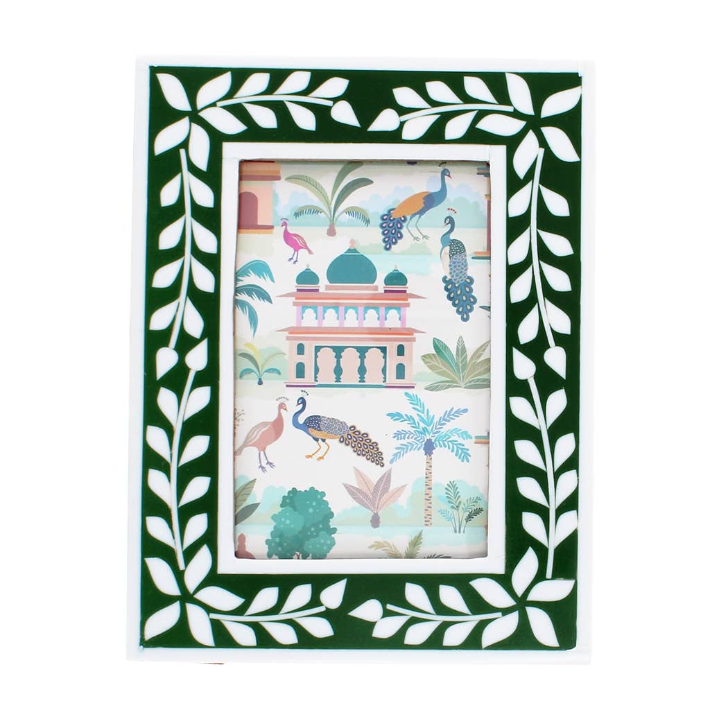 Resin picture frame (3.5" X 5.5") - Green