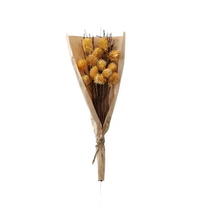 Dried Thistle Bundle in Paper Wrap - Ochre