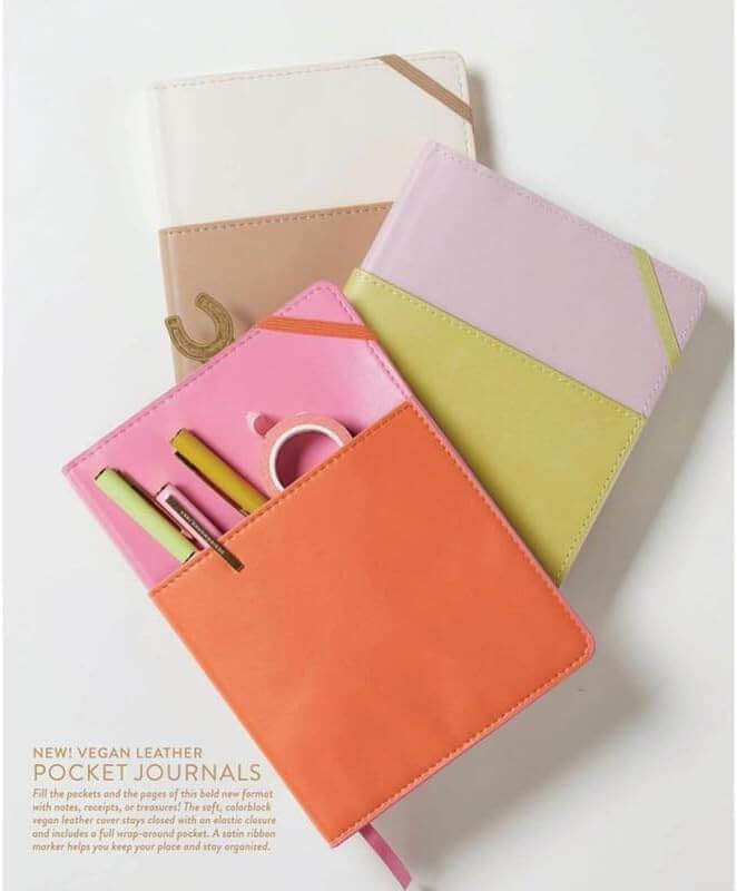 Vegan Leather Pocket Journal Lilac & Matcha