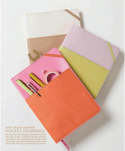 Vegan Leather Pocket Journal Lilac & Matcha