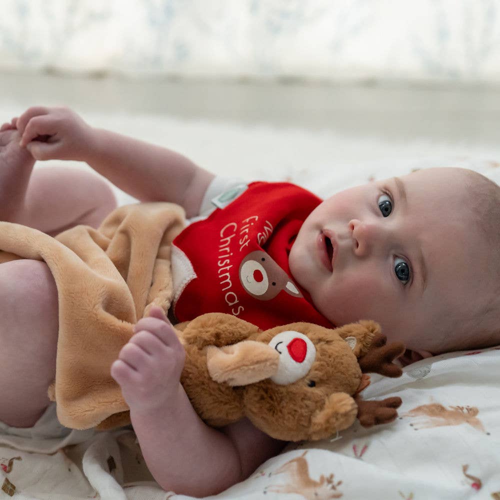 Reindeer Plush Comforter Blanket