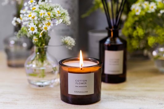 Cotton Flower Candle Tumbler