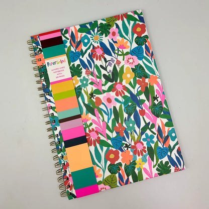A4 Wired Notebook - Bright Flowers