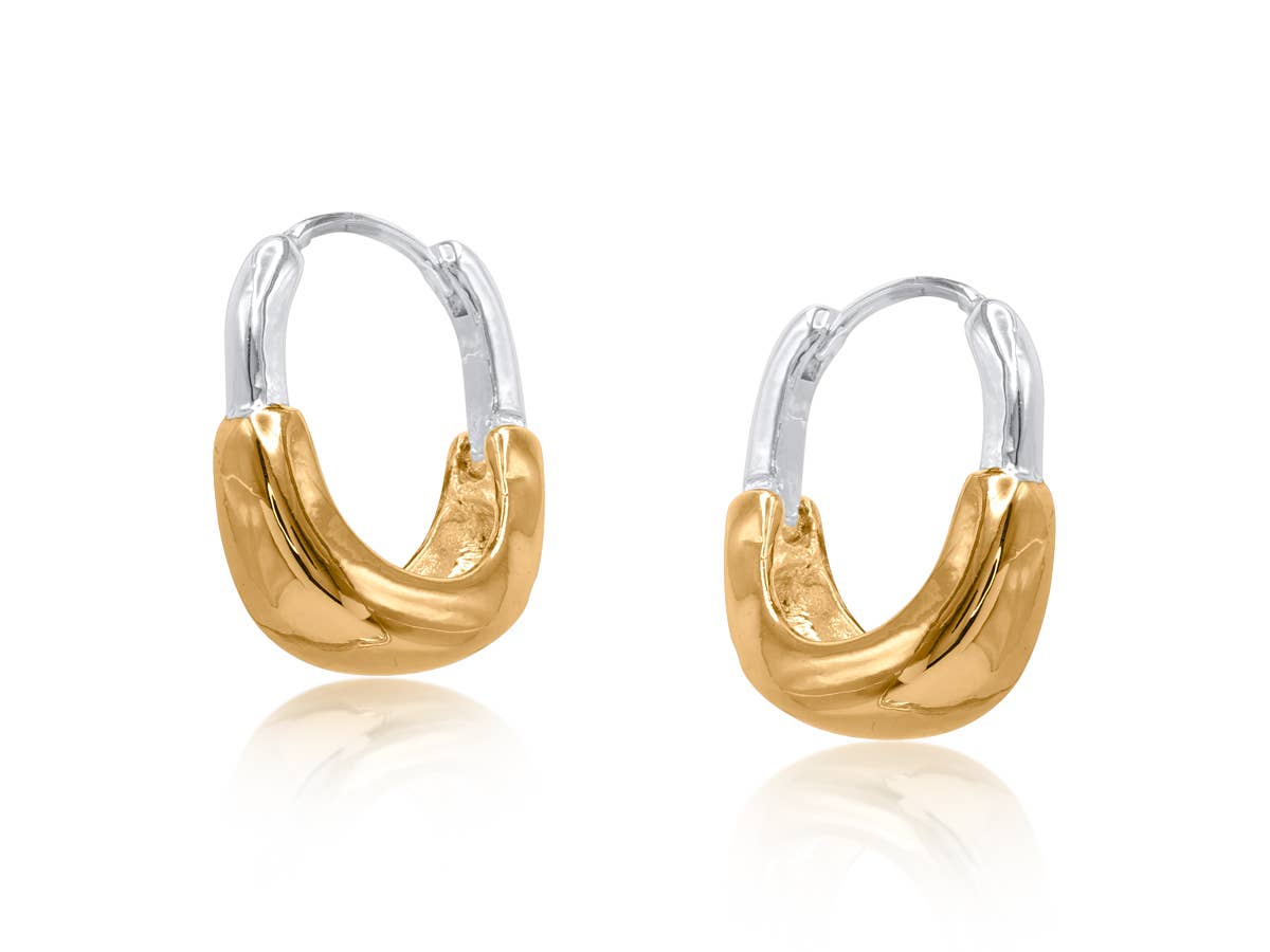 IVA TWO TONE HOOP EARRINGS