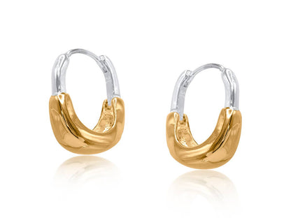 IVA TWO TONE HOOP EARRINGS