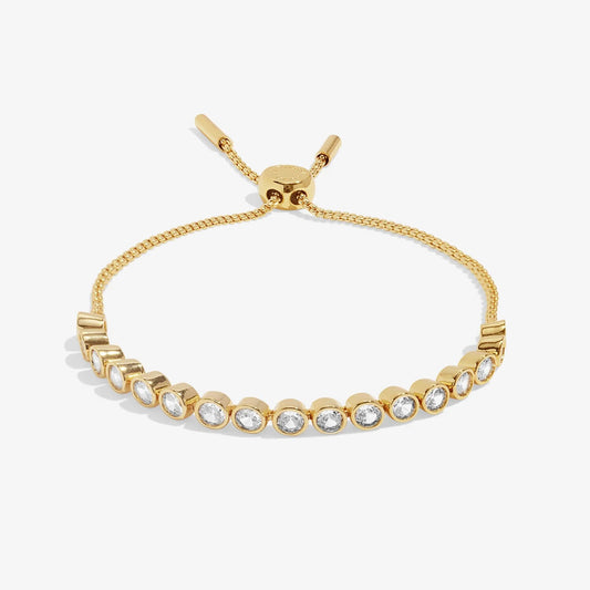 Bracelet Bar - Round CZ Tennis - Gold