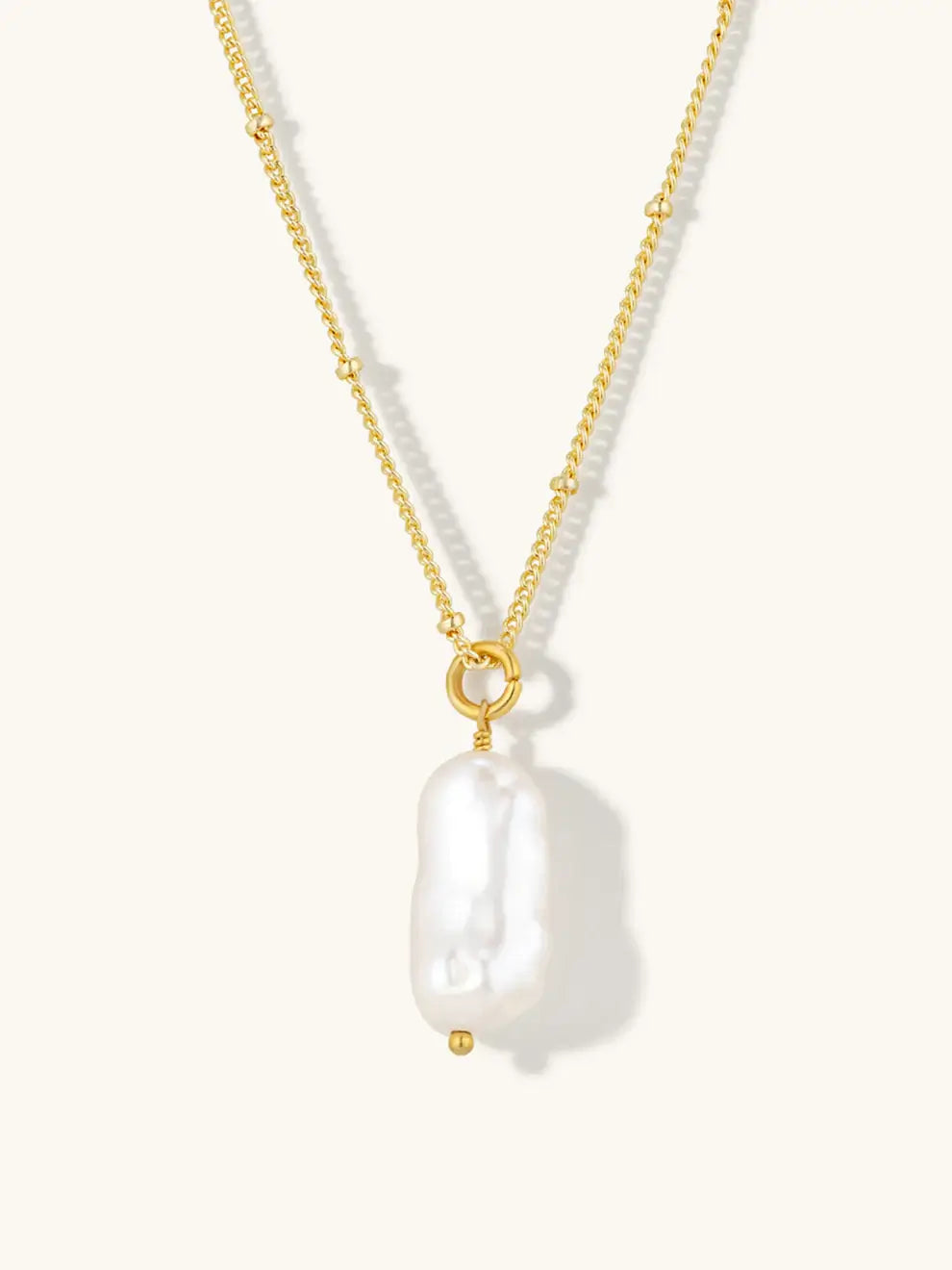 Alessia Gold Pearl Pendant Necklace