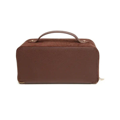 Chocolate Suede Kensington Train Case