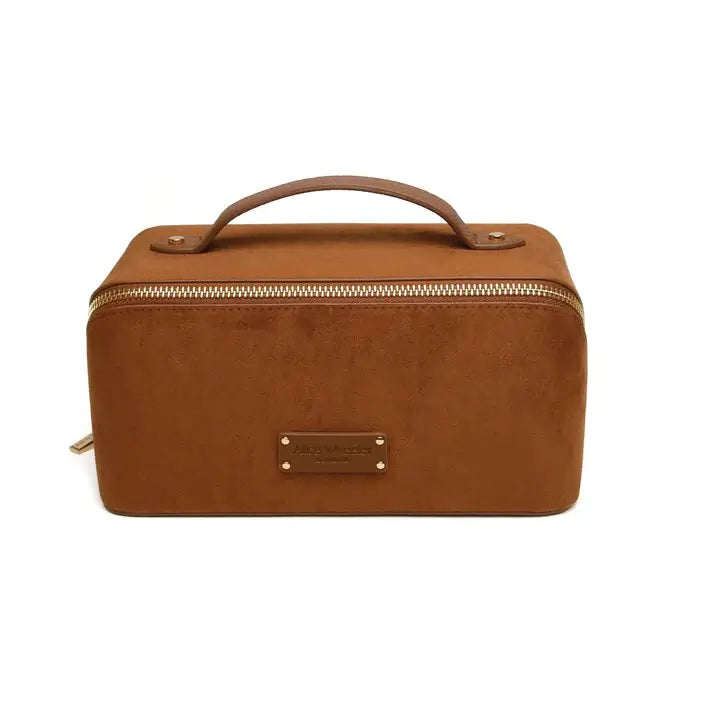 Fudge Suede Kensington Train Case