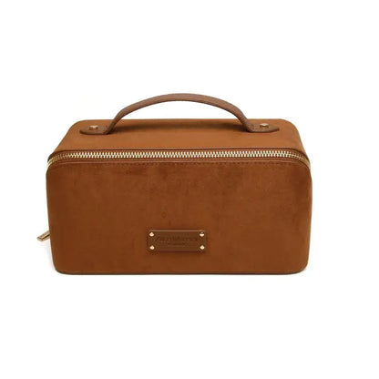 Fudge Suede Kensington Train Case