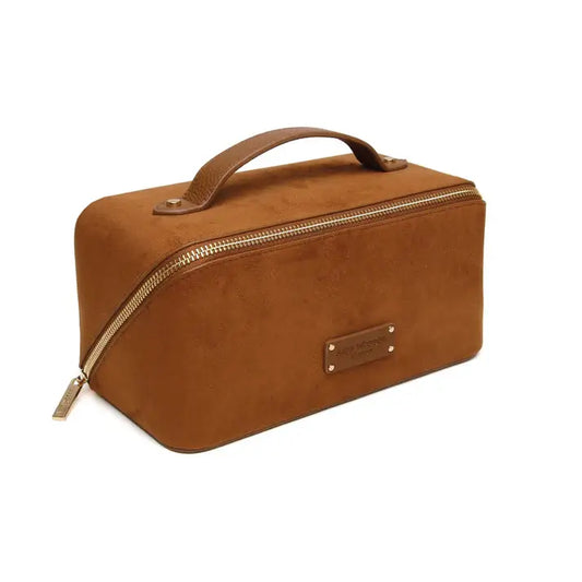 Fudge Suede Kensington Train Case