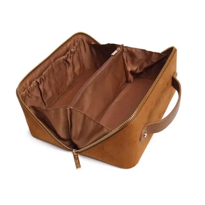 Fudge Suede Kensington Train Case
