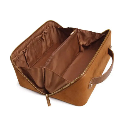Fudge Suede Kensington Train Case
