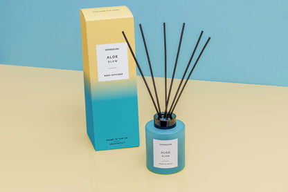 Aloe Glow - Scented Diffuser 130ml - Blue Glass