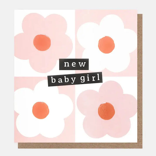 New Baby Girl Flower Grid Card