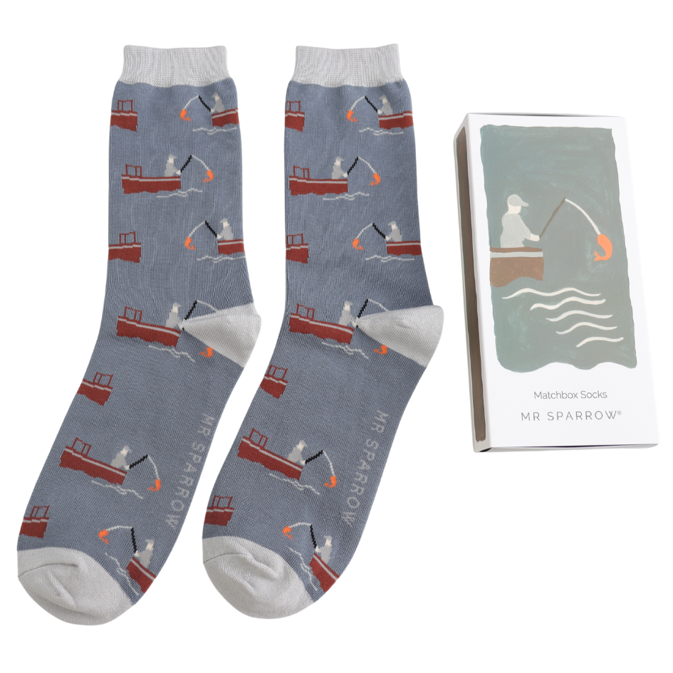 Gone Fishing Men's Matchbox Socks