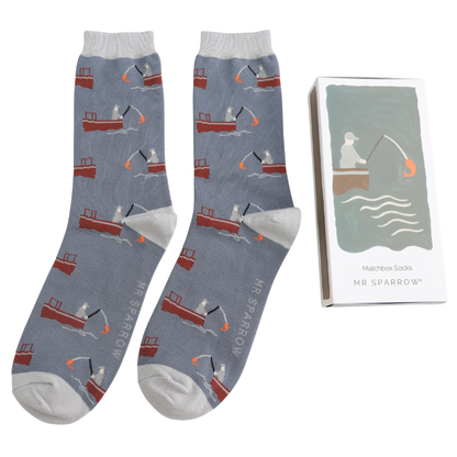 Gone Fishing Men's Matchbox Socks