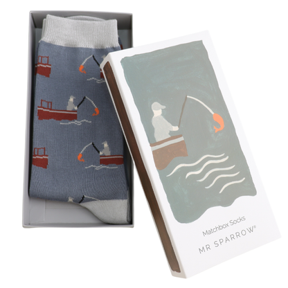 Gone Fishing Men's Matchbox Socks