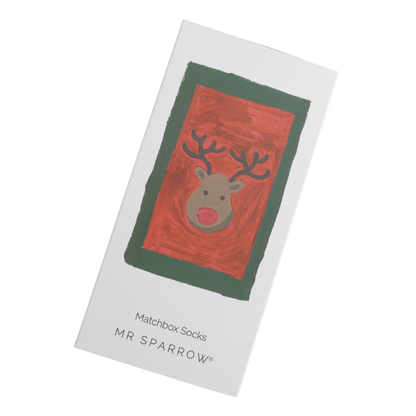 Reindeer Matchbox Socks