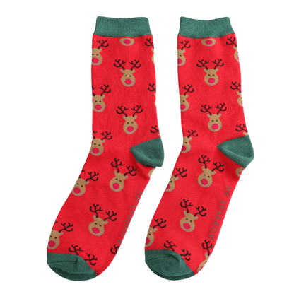 Reindeer Matchbox Socks