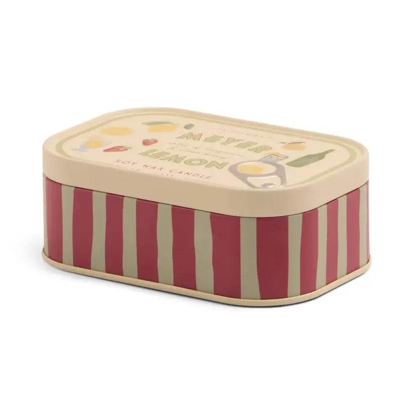 Bistro Lemon Printed Tin Candle - Meyer Lemon