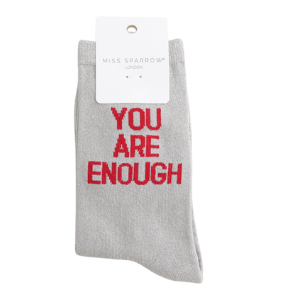 You Are Enough Glitter Socks
