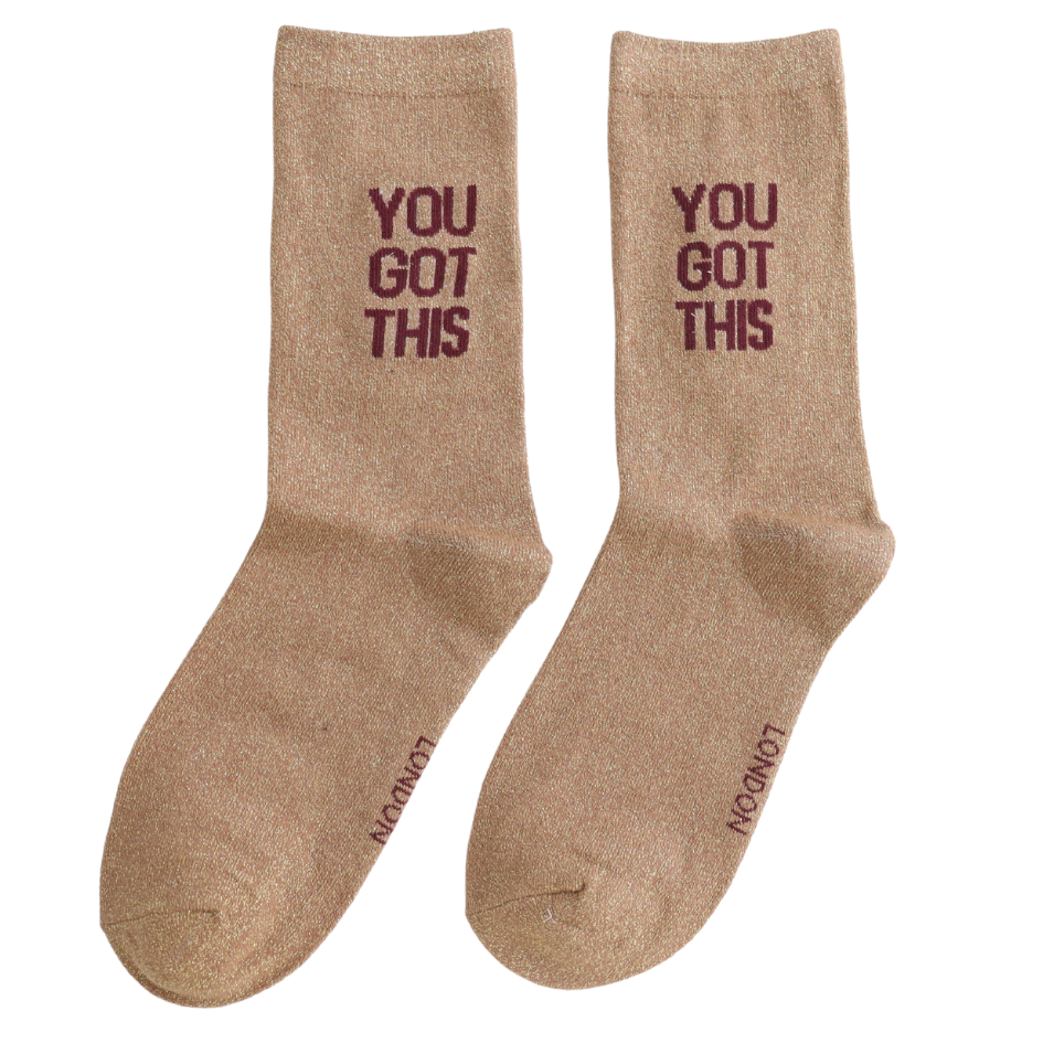 You Got This Glitter Socks