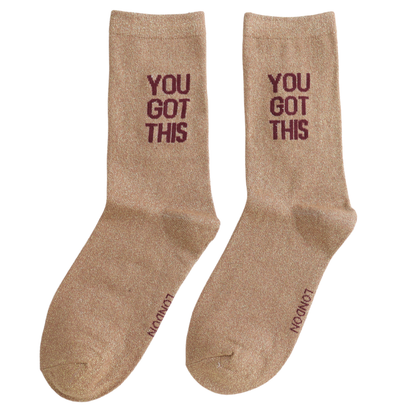 You Got This Glitter Socks