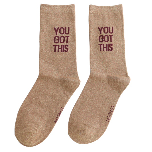 You Got This Glitter Socks
