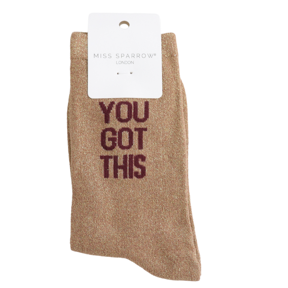 You Got This Glitter Socks