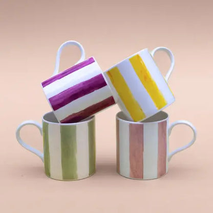 Peach Striped Mug