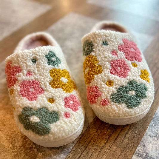 Pastel Flowers Slippers