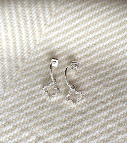 Enya Clover Earrings Silver