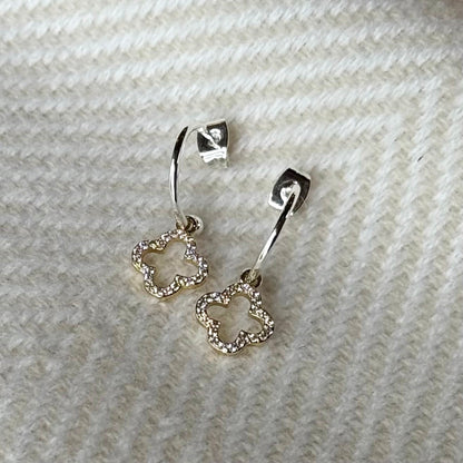 Enya Clover Gold Earrings