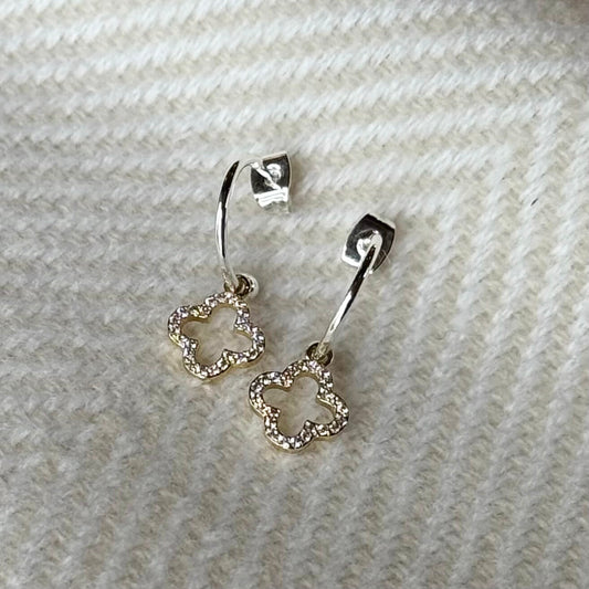 Enya Clover Gold Earrings