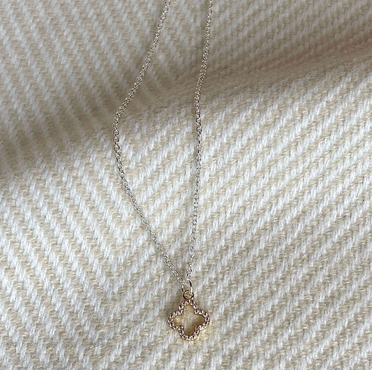 Enya Clover 16" Gold Necklace