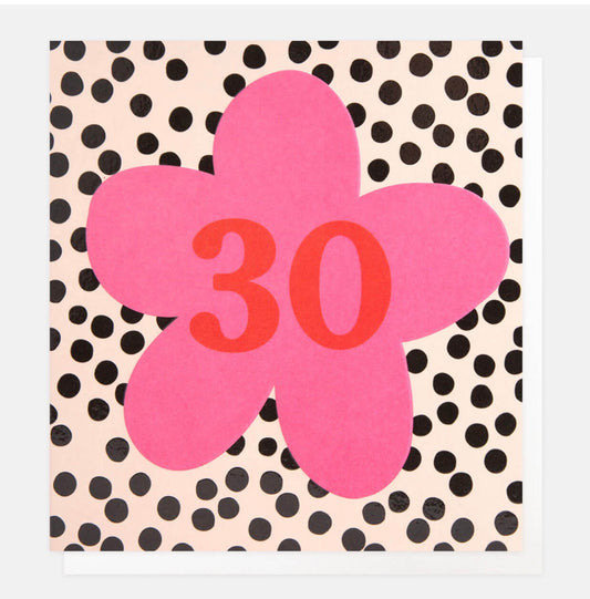 30th Birthday Bright Pink Flower