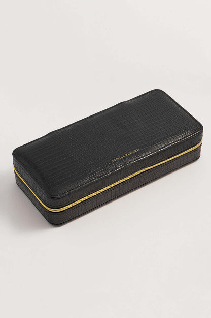 Estella Bartlett Black Snakeskin Long Jewellery Box