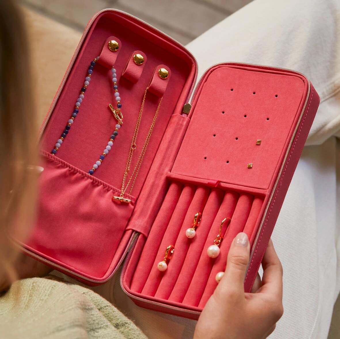 Estella Bartlett Hot Pink Long Jewellery Box