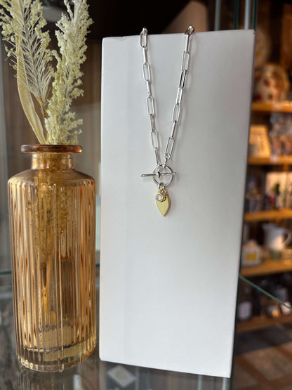 Arlo Heart 16" Gold Link Necklace